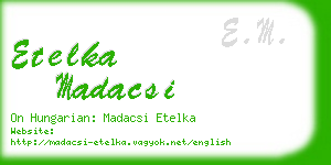 etelka madacsi business card
